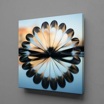 Technopa Kıvrımlar 70x70 cm Kanvas Tablo