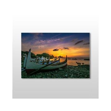Technopa Kıyı Sandal 45x30 cm Kanvas Tablo