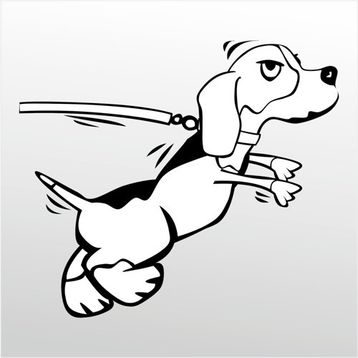 Technopa Kızgın Köpek 80 cm Folyo Duvar Stickerı