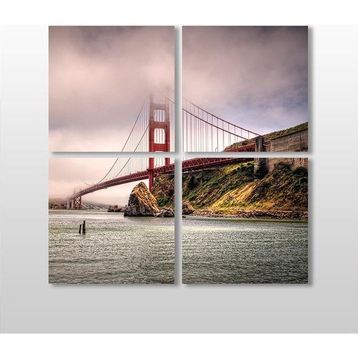 Technopa Köprü Manzara 60x60 cm Kanvas Tablo