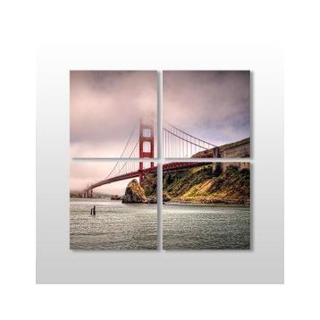 Technopa Köprü Manzara 80x80 cm Kanvas Tablo