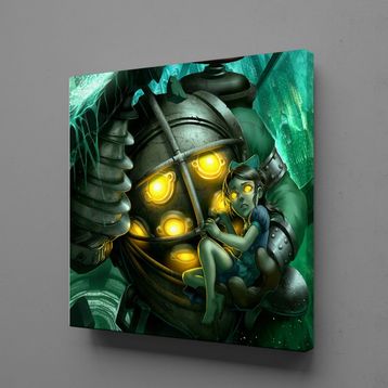Technopa Küçük Kız 120x110 cm Kanvas Tablo