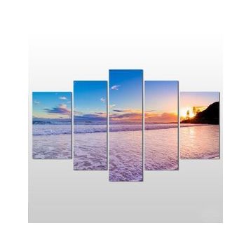 Technopa Kumsal Gün Batımı 172x100 cm Kanvas Tablo