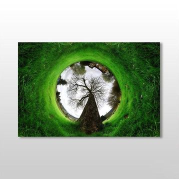 Technopa Küre Çimenlik 150x100 cm Kanvas Tablo