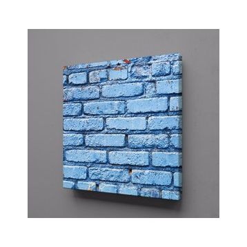 Technopa Mavi Duvar Taşları 100x100 cm Kanvas Tablo