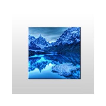Technopa Mavi Yansıması 30x30 cm Kanvas Tablo
