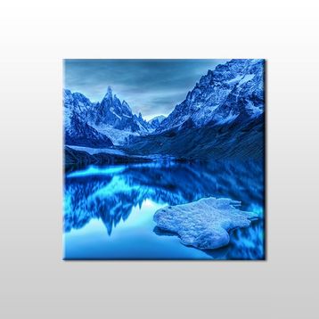 Technopa Mavi Yansıması 30x30 cm Kanvas Tablo