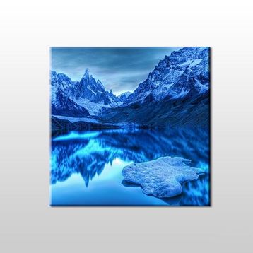 Technopa Mavi Yansıması 60x60 cm Kanvas Tablo