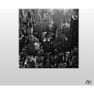 Technopa Metropol Kent Manzarası 25x25 cm Kanvas Tablo