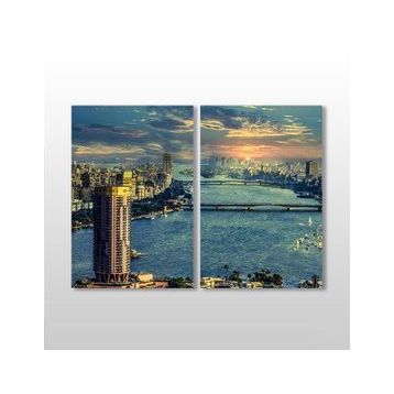 Technopa Miami Manzara 80x70 cm Kanvas Tablo