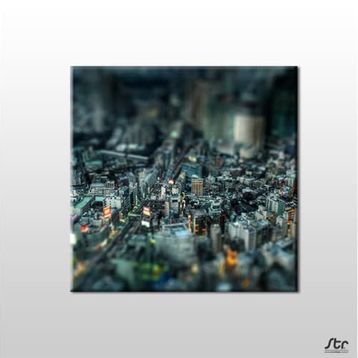 Technopa Minyatür Şehir 140x140 cm Kanvas Tablo