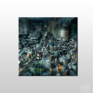 Technopa Minyatür Şehir 30x30 cm Kanvas Tablo