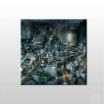 Technopa Minyatür Şehir 30x30 cm Kanvas Tablo