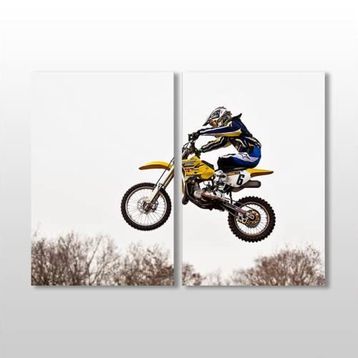 Technopa Motorcu 70x60 cm Kanvas Tablo