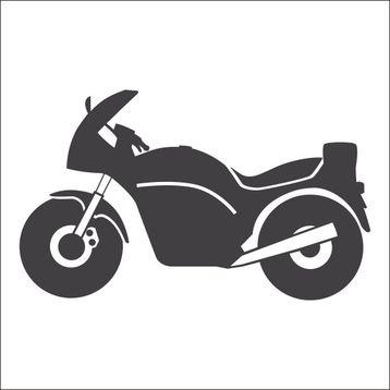 Technopa Motosiklet 100 cm Folyo Duvar Stickerı