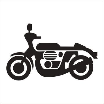 Technopa Motosiklet 50 cm Folyo Duvar Stickerı