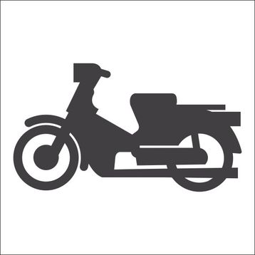 Technopa Motosiklet 50 cm Folyo Duvar Stickerı