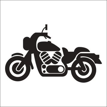 Technopa Motosiklet 60 cm Folyo Duvar Stickerı