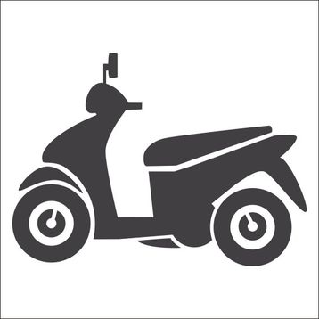 Technopa Motosiklet 80 cm Folyo Duvar Stickerı