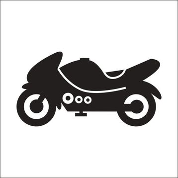 Technopa Motosiklet 80 cm Folyo Duvar Stickerı
