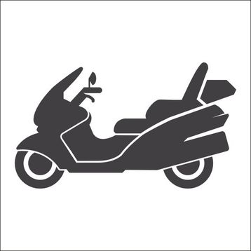 Technopa Motosiklet 80 cm Folyo Duvar Stickerı
