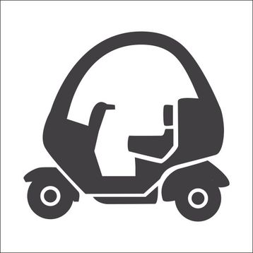 Technopa Motosiklet 80 cm Folyo Duvar Stickerı