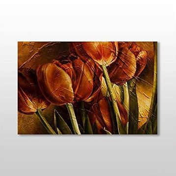 Technopa Natural Lale 45x30 cm Kanvas Tablo