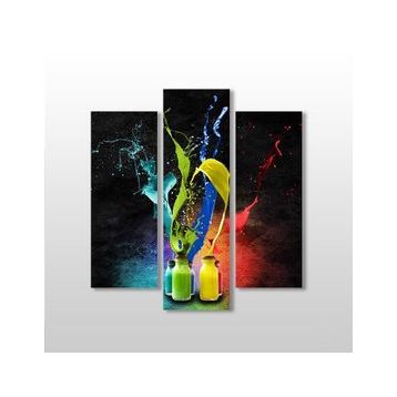 Technopa Naturel Boya Şişeleri 111x120 cm Kanvas Tablo