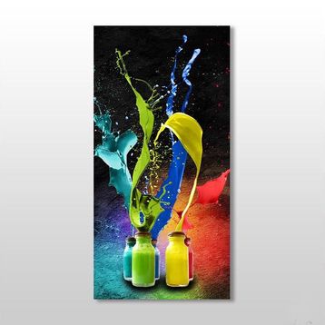 Technopa Naturel Boya Şişeleri 50x75 cm Kanvas Tablo