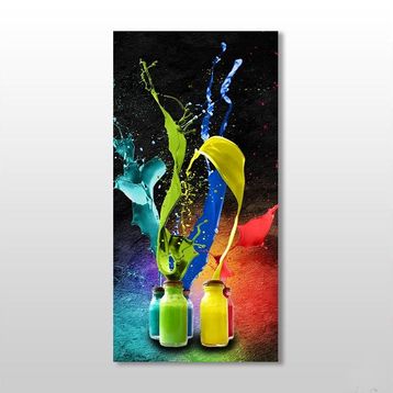 Technopa Naturel Boya Şişeleri 50x75 cm Kanvas Tablo