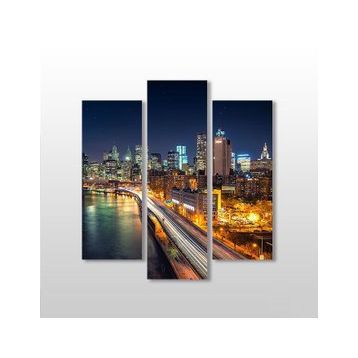 Technopa New York Manzara 84x90 cm Kanvas Tablo