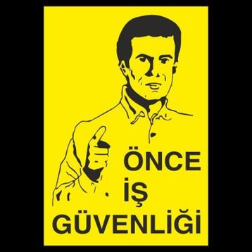 Technopa Önce İş Güvenliği Uyarı Levhası Kanvas Tablo