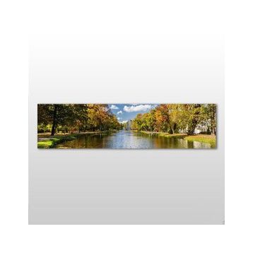 Technopa Orman ve Nehir 120x40 cm Kanvas Tablo