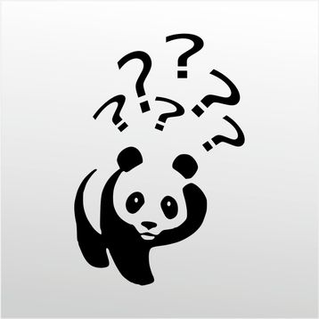 Technopa Panda 160 cm Folyo Duvar Stickerı
