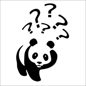 Technopa Panda 70 cm Folyo Duvar Stickerı