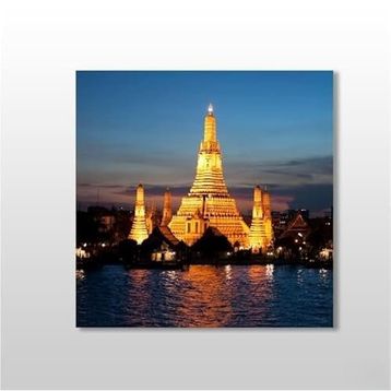 Technopa Piramit Gece 70x70 cm Kanvas Tablo