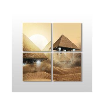 Technopa Piramitler 110x110 cm Kanvas Tablo