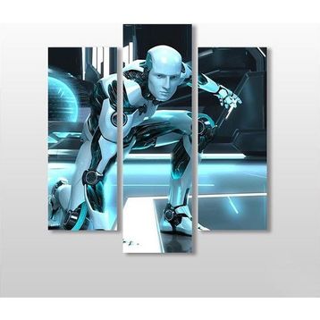 Technopa Robot 3D 138x150 cm Kanvas Tablo