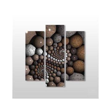 Technopa Sahilden Taşlar 97x100 cm Kanvas Tablo