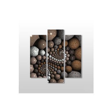 Technopa Sahilden Taşlar 97x100 cm Kanvas Tablo