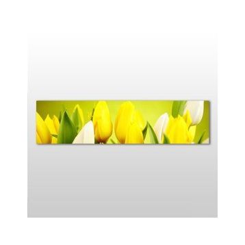 Technopa Sarı Laleler 150x50 cm Kanvas Tablo