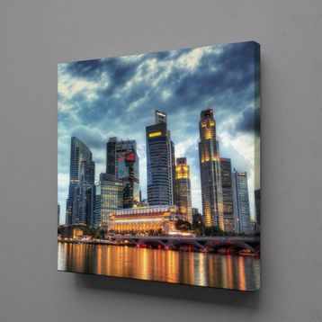 Technopa Şehir Görüntüsü 110x110 cm Kanvas Tablo