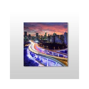 Technopa Şehir Renklendirilmiş 25x25 cm Kanvas Tablo