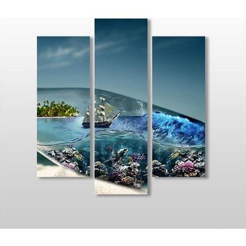 Technopa Şişe 120x130 cm Kanvas Tablo