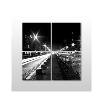 Technopa Sokak Lambaları 130x130 cm Kanvas Tablo