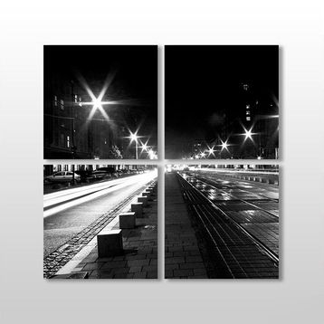 Technopa Sokak Lambaları 80x80 cm Kanvas Tablo