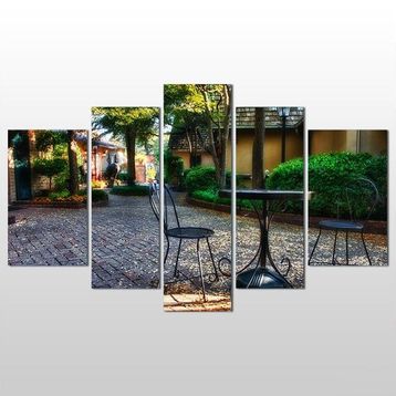 Technopa Sokaktaki Masa 140x80 cm Kanvas Tablo