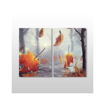 Technopa Sonbahar Yaprakları 70x60 cm Kanvas Tablo