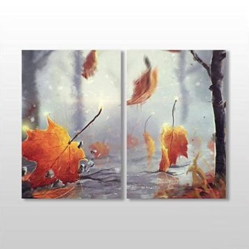 Technopa Sonbahar Yaprakları 70x60 cm Kanvas Tablo