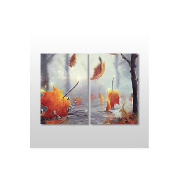 Technopa Sonbahar Yaprakları 80x70 cm Kanvas Tablo